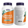 Cálcio e Magnésio com Vitamina D-3 e Zinco 120 Softgels - Now Foods