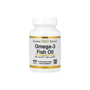 Óleo de Peixe Ômega-3 30 Cápsulas Gelatinosas (1.250mg por Cápsula) - California Gold Nutrition