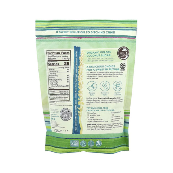 Açúcar de Coco Dourado Orgânico 454g - Big Tree Farms