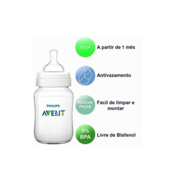 Mamadeira Anti-Cólica Clássica Macaco 260ml SCF821/11 - Philips AVENT