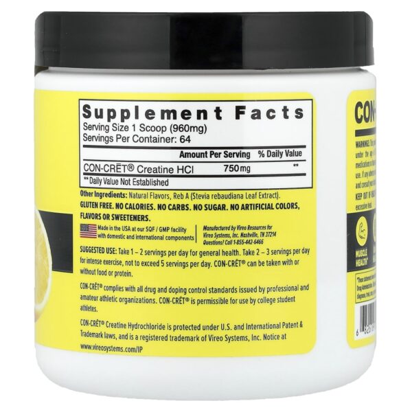 Cloridrato de Creatina HCL Limao e Limao Taiti 61.4 g - Con-Cret