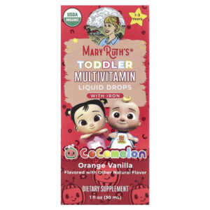 Cocomelon Multivitamínico para Crianças Pequenas Gotas Líquidas com Ferro 1 a 3 Anos Laranja e Baunilha 30 ml - MaryRuth's