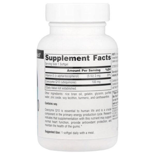 Coenzima Q10 CoQ10 100 mg 90 Softgels - Source Naturals