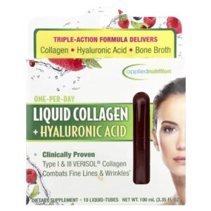 Colágeno Líquido Concentrado com Ácido Hialurônico 10 Flaconetes de 10 ml - Applied Nutrition