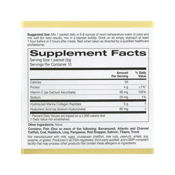 CollagenUP com Ácido Hialurônico e Vitamina C 206g - California Gold Nutrition