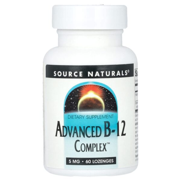 Complexo B12 Avançado Coenzimado 5.000 mcg 60 Pastilhas Sublinguais - Source Naturals