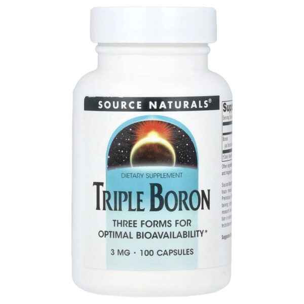 Complexo de Boro Triplo 3 mg 100 Cápsulas - Source Naturals