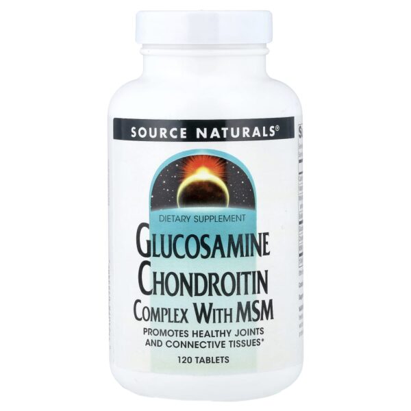 Complexo de Glicosamina e Condroitina com MSM 120 Comprimidos - Source Naturals