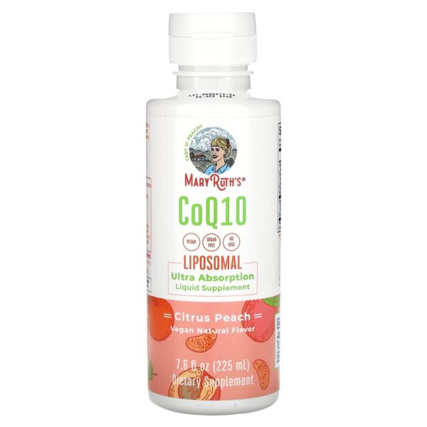 CoQ10 Lipossomal Cítricos e Pêssego 225 ml - MaryRuth's