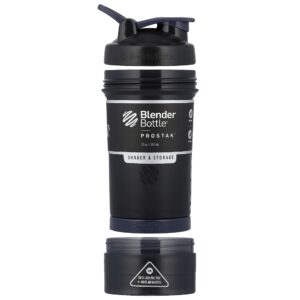 Coqueteleira ProStak com Compartimentos Preto 651 ml - BlenderBottle