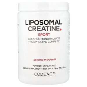 Creatina Lipossomal Sport em Pó Sem Sabor 455 g - Codeage