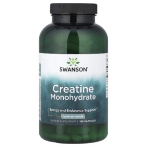 Creatina Monohidratada 1000 mg 180 Cápsulas - Swanson Vitamins