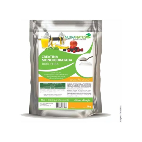 Creatina Monohidratada Pura 1kg Importada - Nutranatus