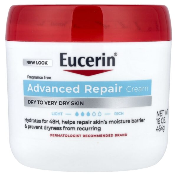 Creme Corporal Advanced Repair Pele Seca a Muito Seca Sem Perfume 454 g - Eucerin