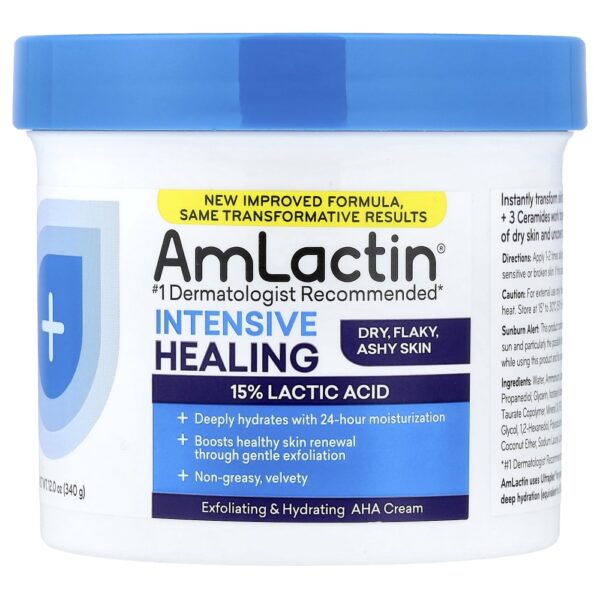 Creme Corporal Esfoliante e Hidratante Intensive Healing Cream AHA 340 g - AmLactin