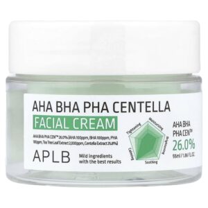 Creme Facial AHA BHA PHA de Centella 55 ml - APLB