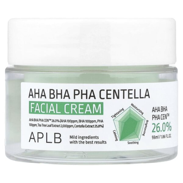 Creme Facial AHA BHA PHA de Centella 55 ml - APLB