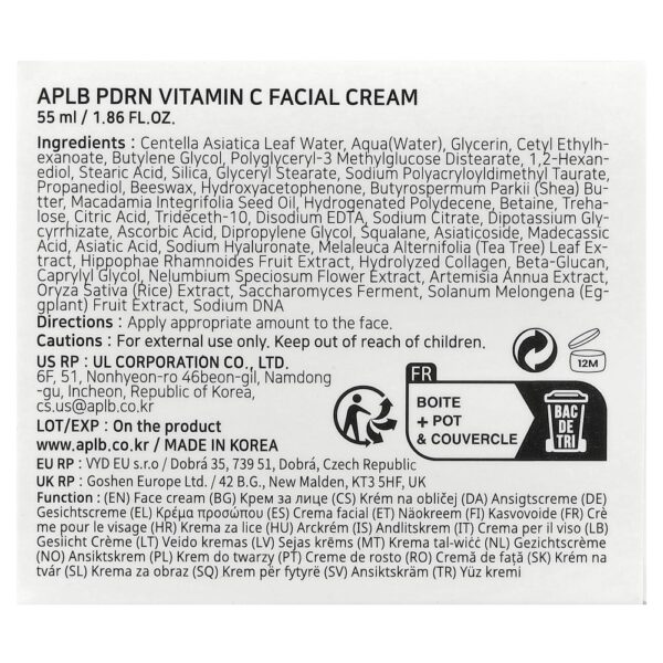 Creme Facial com Vitamina C PDRN 55 ml - APLB