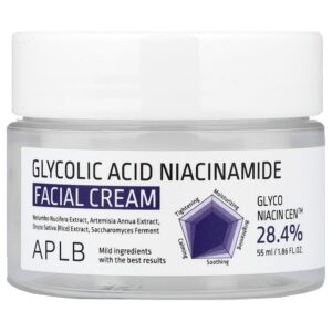 Creme Facial de Niacinamida com Ácido Glicólico 55 ml - APLB