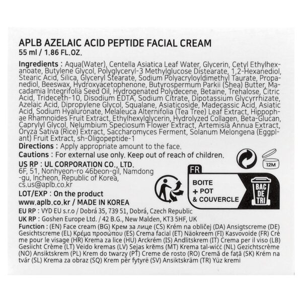 Creme Facial de Peptídeos de Ácido Azelaico 55 ml - APLB