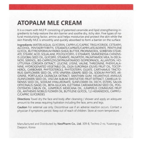Creme Hidratante Corporal e Facial MLE Barrier 100 ml - Atopalm