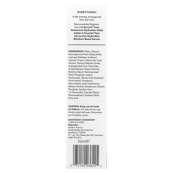 Creme Hidratante Noturno Facial Immersive Hydration Night Creme 71 g - Eucerin