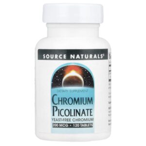 Cromo Picolinato 200 mcg 120 Comprimidos - Source Naturals