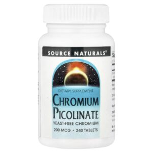 Cromo Picolinato 200 mcg 240 Comprimidos - Source Naturals