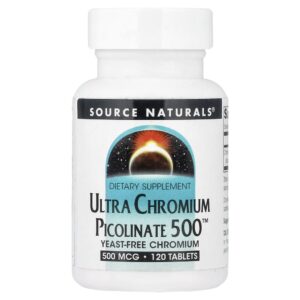 Cromo Picolinato Ultra Chromium 500 mcg 120 Comprimidos - Source Naturals