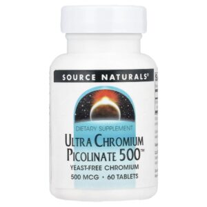 Cromo Picolinato Ultra Chromium 500 mcg 60 Comprimidos - Source Naturals