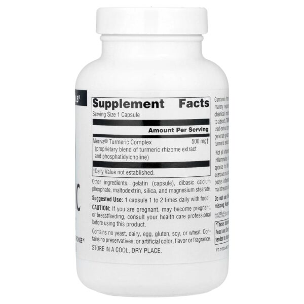 Cúrcuma Curcumin com Meriva 500 mg 120 Cápsulas - Source Naturals