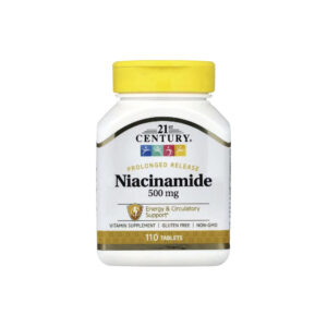 d30e6a429e6046ef88b1c2a3cc04334d-jrz672i3y7.jpg Niacinamida 500mg Liberação Prolongada 110 Tabletes - 21st Century