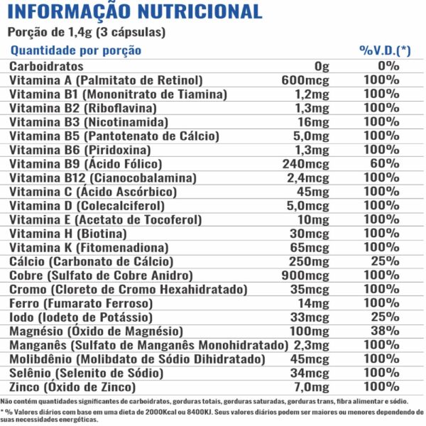 da74b0b1b0.jpg VIT-COMPLEX Multivitamínico de A à Z 90 Cápsulas - PROFIT