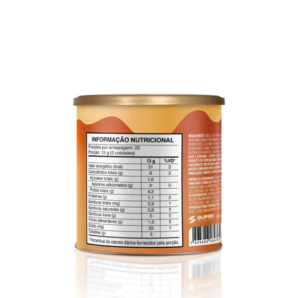 Dados de Creatina Monohidratada 3mg sabor Caramelo 40 unidades - Super Nutrition