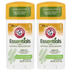 Desodorante Sólido Natural Essentials Alecrim e Lavanda 2 Unidades de 71 g - Arm & Hammer
