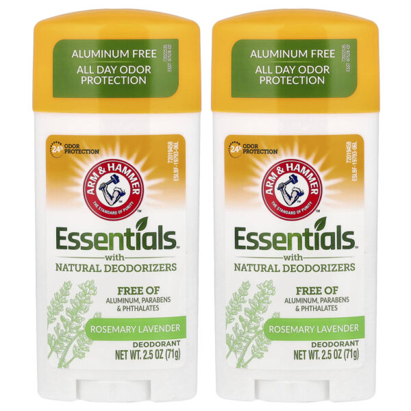 Desodorante Sólido Natural Essentials Alecrim e Lavanda 2 Unidades de 71 g - Arm & Hammer