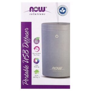 Difusor de Óleo Essencial Ultrassônico Portátil USB 1 Unidade - NOW Foods