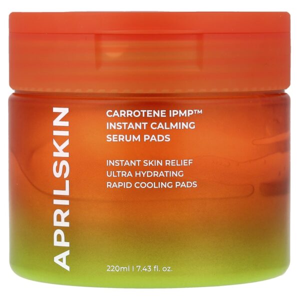 Discos de Sérum Facial Calmante Carrotene IPMP Quick Soothing Pads 220 ml - Aprilskin