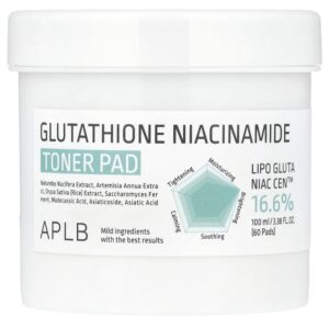 Discos Tonificantes de Glutationa e Niacinamida 60 Unidades 100 ml - APLB