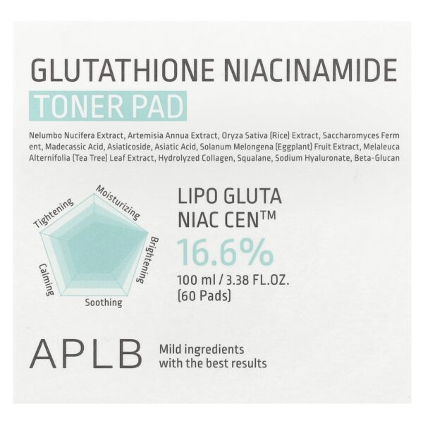 Discos Tonificantes de Glutationa e Niacinamida 60 Unidades 100 ml - APLB