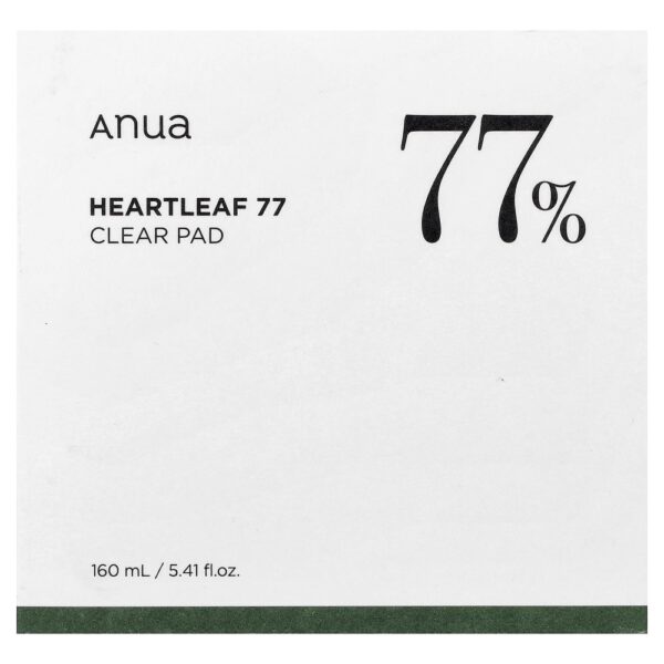Discos Tonificantes Suaves Heartleaf 77 Clear Pad 160 ml - Anua