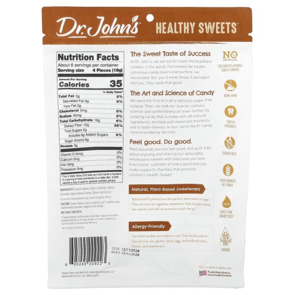 Doce de Chocolate + Fibra Sem Açúcar 109 g - Dr. John's Healthy Sweets