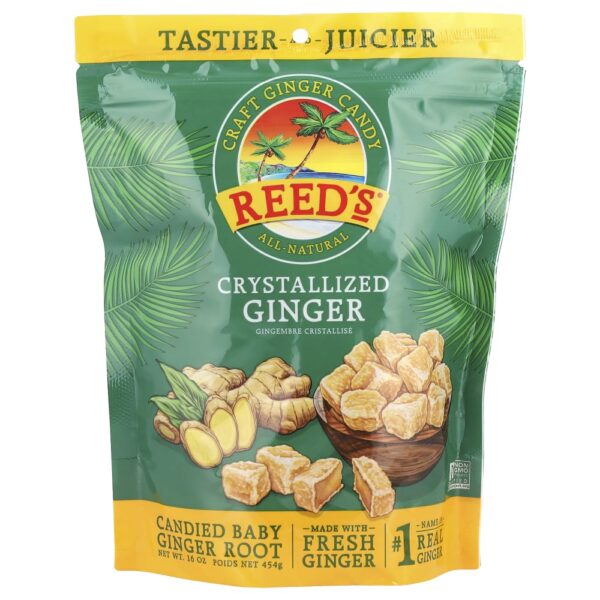 Doce de Gengibre Artesanal Gengibre Cristalizado 454 g (45 g) - Reed's