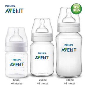 Kit Mamadeiras Anti-Cólica Clássica 125ml, 260ml e 330ml - SCD372/03 - Philips Avent