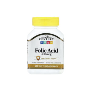 Ácido Fólico 400mcg 250 Comprimidos - 21st Century