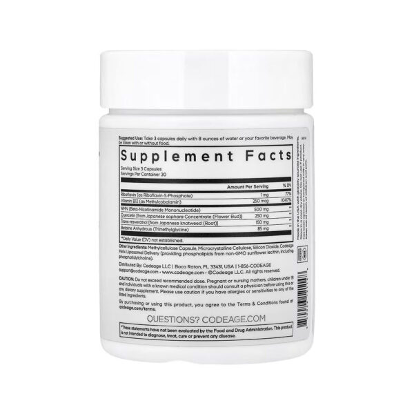 Platinum NMN Lipossomal 90 Cápsulas Vegetais - Codeage
