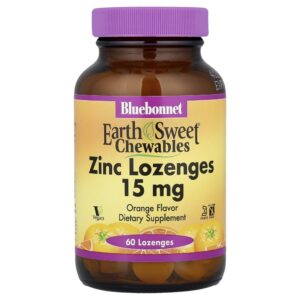 EarthSweet Pastilhas Mastigáveis de Zinco sabor Laranja 60 Pastilhas - Bluebonnet Nutrition