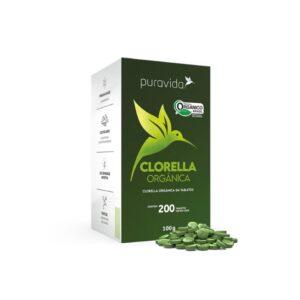 Clorella Orgânica 200 Tabletes - Puravida