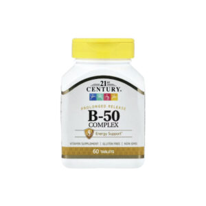 eb3b8ffdd4e44f11b4a1b2cd268cc8c2-ekw1mqk622.jpg Complexo B-50 Liberação Prolongada 60 Comprimidos - 21st Century
