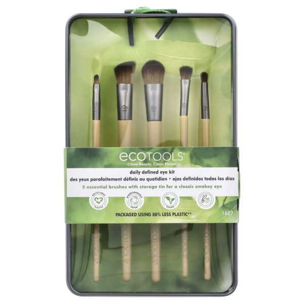 EcoTools - Kit de Pincéis para Olhos Daily Defined Eye Set 5 Peças com Estojo